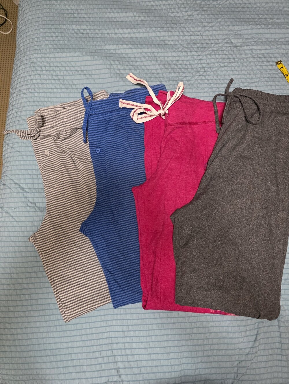 4pc Bundle Womens Soft Pajama Shorts Set - Pink, Blue, Gray, Stripe